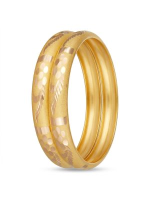 Baby Lasered Gold Bangles-hover
