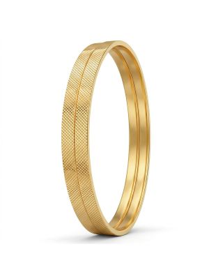 Modern Mosaic Design Gold Bangles-hover
