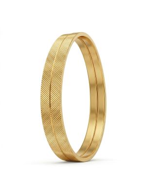 Modern Mosaic Design Gold Bangles-hover