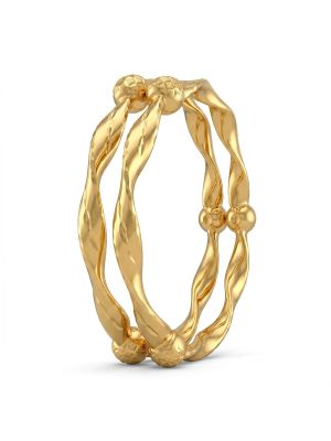 Daily Wear Yali Twisted Gold Bangles-hover