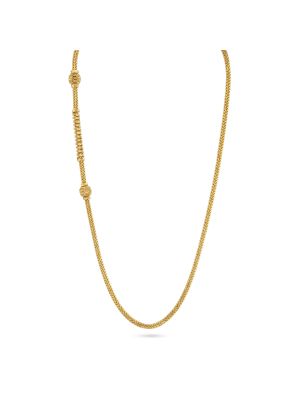 Fancy Combini Spiral Mugappu Gold Chain-hover