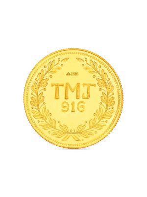 8 Grams 22 Carat Laxmi Gold Coin-hover