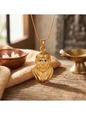 Shirdi Sai Baba Gold Pendant for Unisex-hover