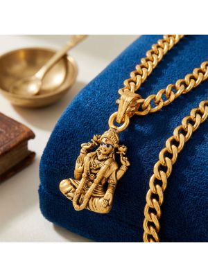 Goddess Lakshmi Locket with Antique Finish-hover