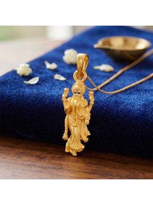 22k Gold Goddess Lakshmi Pendant For Women-hover