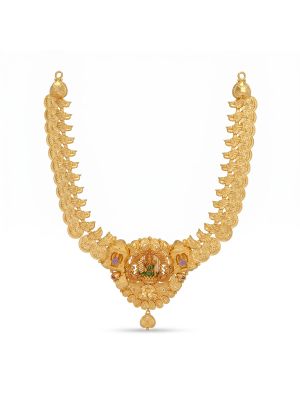 Traditional Coin Chain Gold Necklace-hover