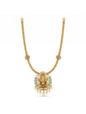 Divine Ganesha Rope Gold Necklace-hover