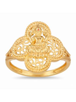 Deity Lakshmi Casting Ladies Gold Ring-hover