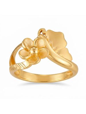 Elegant Flower Casting Gold Ladies Ring-hover