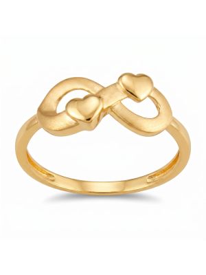 Hoop Link Ladies Gold Casting Ring-hover