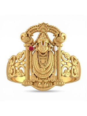 Lord Balaji Casting Gold Ring-hover