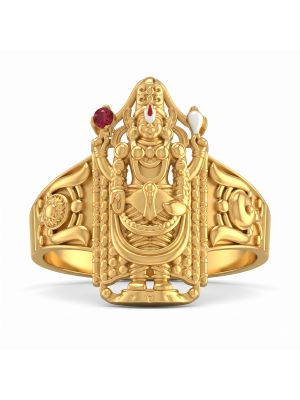 Lord Venkateswara Casting Gold Ring-hover