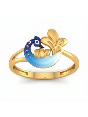 Royal Peacock Casting Gold Ring-hover