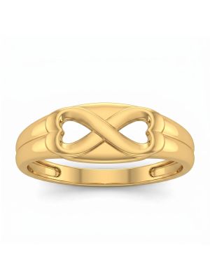 Heart Infinity Casting Gold Ring-hover