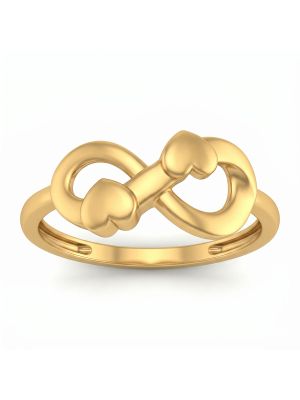Infinity Heart Casting Gold Ring-hover