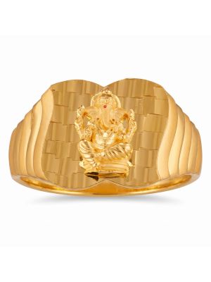 Majestic Ganesh Casting Gold Ring-hover