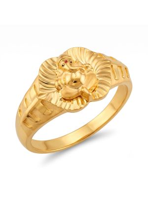 Radiant Ganesh Casting Gold Ring-hover