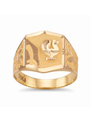 Sacred Heritage Rooster Gold Ring-hover