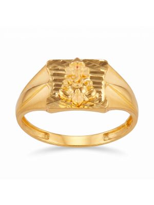 Divine Ganesha Casting Gold Ring-hover