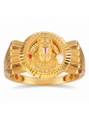Mens Spritual Balaji Gold Casting Ring-hover