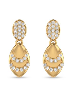 Marquise Casting Gold Drop Earrings-hover