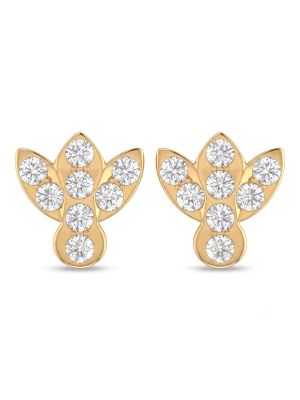 Angel Winged Gold Stud Earrings-hover