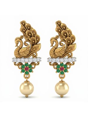 Heritage Multi Stone Peacock Chandelier Drops-hover