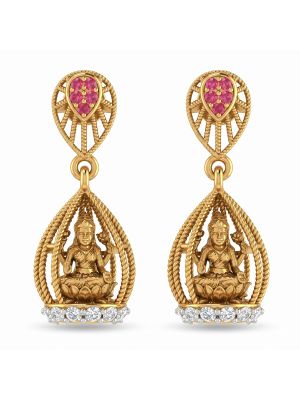 Temple Lakshmi Dangler Gold Jimikki-hover