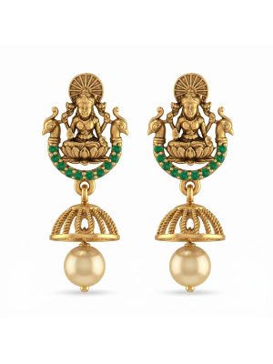 Lakshmi Temple Pearl Gold Jimikki-hover