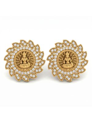 Lakshmi Radiance Stone Gold Studs-hover