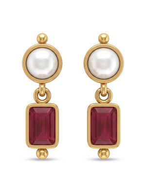 Modern Gemstone Pearl Gold Drops-hover