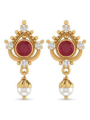 Heritage Shield Gemstone Gold Drops-hover
