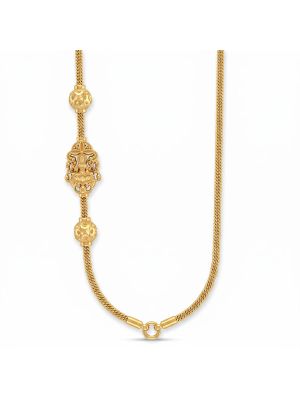 Traditional Lakshmi Mugappu Gold Chain-hover