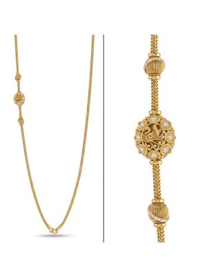 Antique Peacock Mugappu Gold Chain-hover