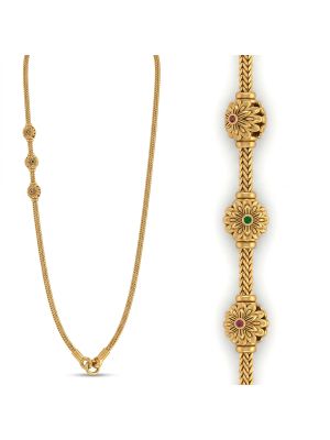 Floret Mugappu Antique Gold Chain-hover
