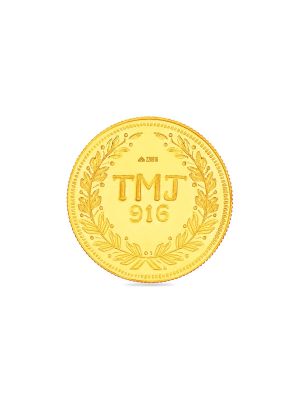 Royal Lakshmi Lotus Seat 22K Gold Coin-hover