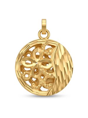 Floral Textured Gold Dollar-hover