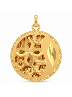 Lasered Floral Motif Gold Dollar-hover