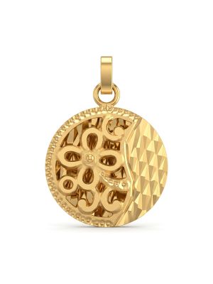 Circular Floral Motif Gold Dollar-hover