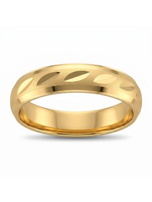 Wedding Leaf Casting Gold Ring-hover
