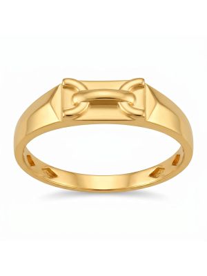 Gents Interlinked Signet Gold Casting Ring-hover