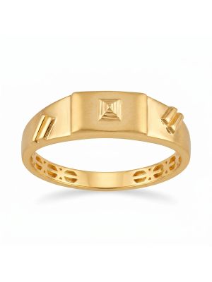 Gents Pyramid Signet Gold Casting Ring-hover