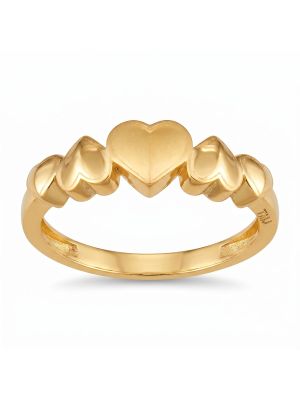 Women's Multi-Heart Gold Casting Ring-hover