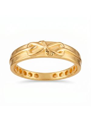 Gents Infinity Knot Gold Casting Ring-hover