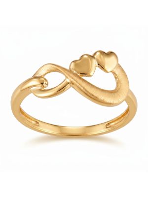 Women's Infinity Heart Gold Casting Ring-hover