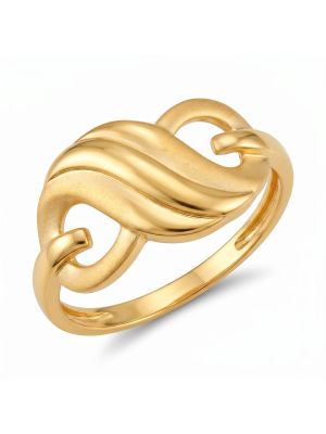 Ladies Bold Infinity Gold Casting Ring-hover