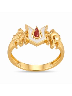 Vaishnava Namam Casting Gold Ring-hover