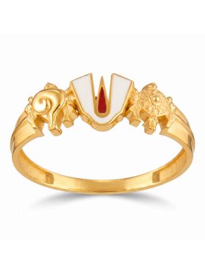 Sacred Sangu Namam Casting Gold Ring-hover