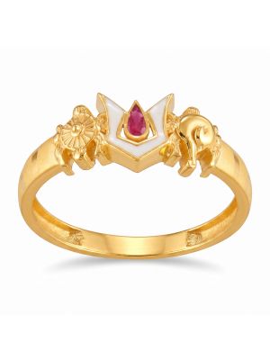 Spritual Sangu Namam Casting Gold Ring-hover