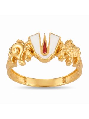 Divine Sangu Namam Casting Gold Ring-hover